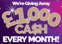 £1000  CASH DRAW